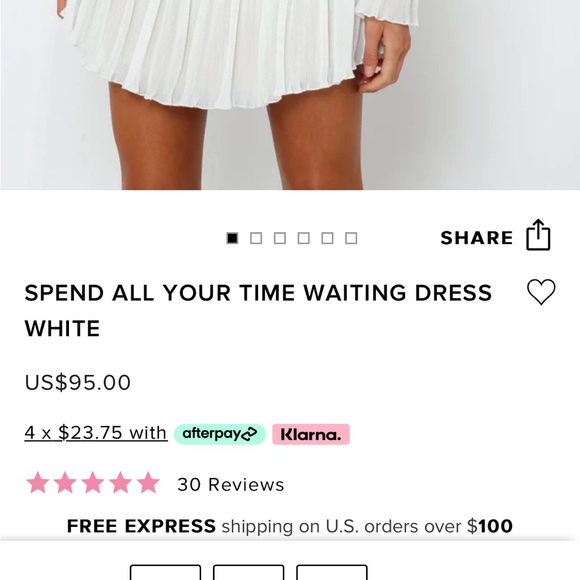 Hello Molly Spend All Your Time Waiting White Dress - Picture 3 of 6